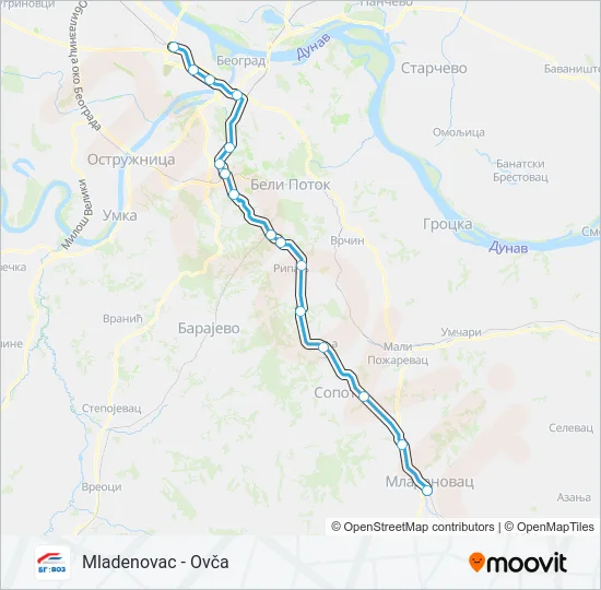 BG:VOZ 3 Train Line Map