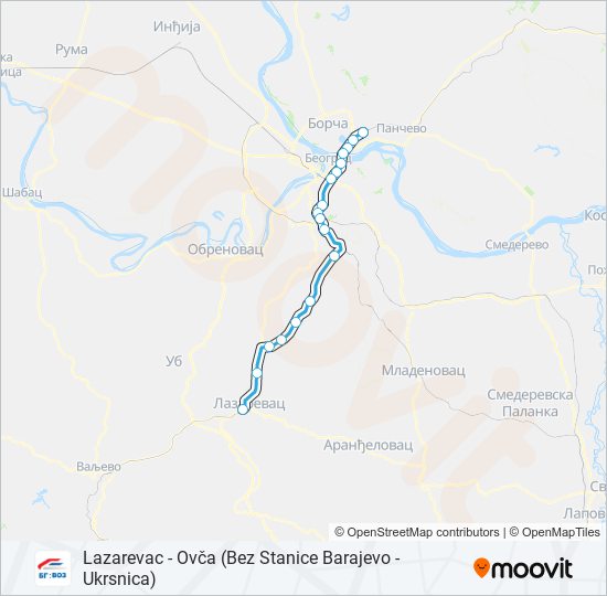 BG:VOZ 4 train Line Map