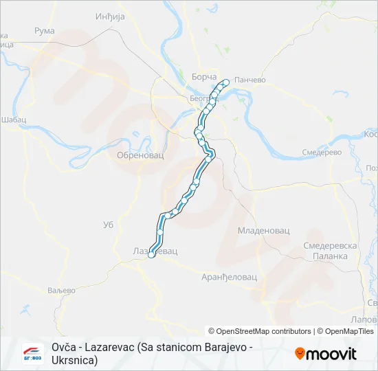 BG:VOZ 4 Train Line Map