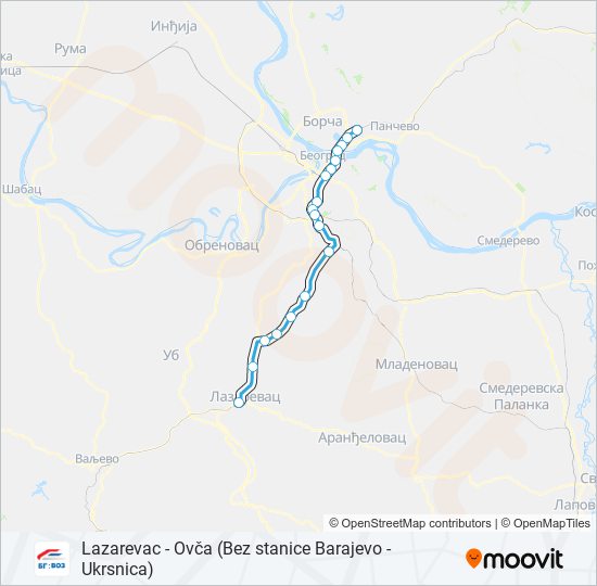 BG:VOZ 4 train Line Map