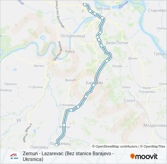 BG:VOZ 4 Train Line Map