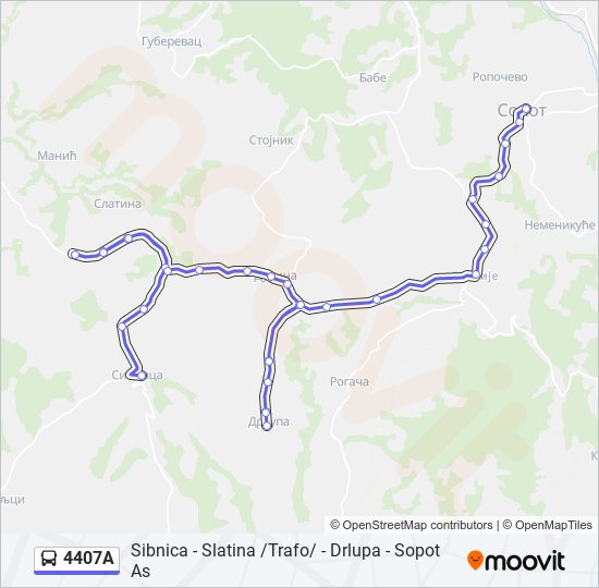 4407A bus Line Map