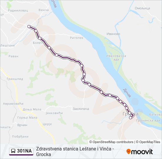 301NA  mapa linije