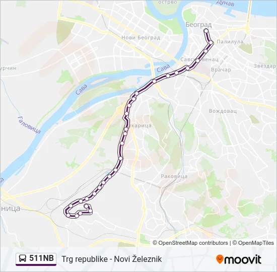 511NB  Line Map