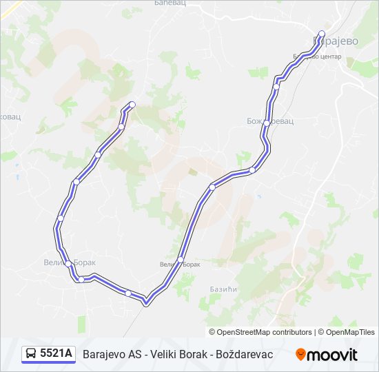 5521A bus Line Map