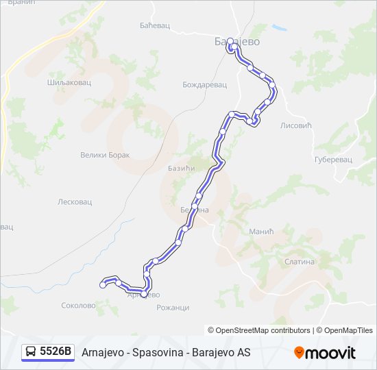 5526B bus Line Map