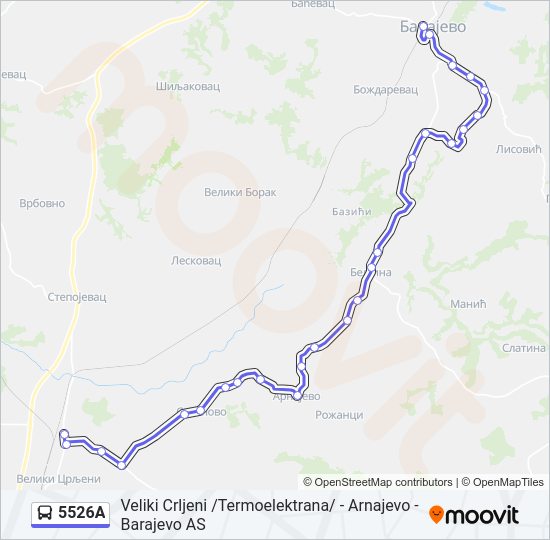 5526A  mapa linije