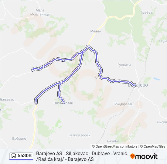 5530B bus Line Map