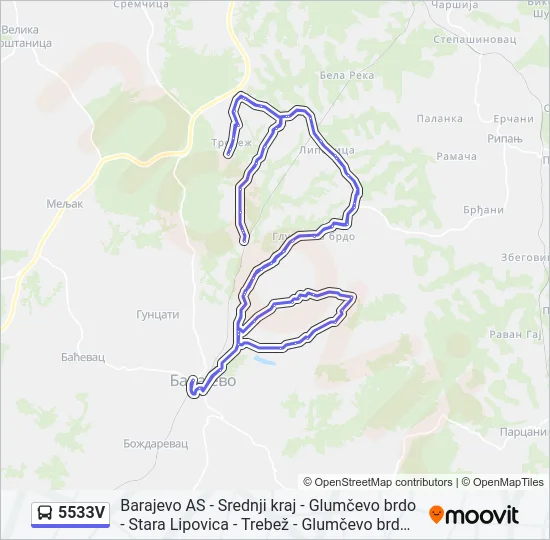 5533V  mapa linije