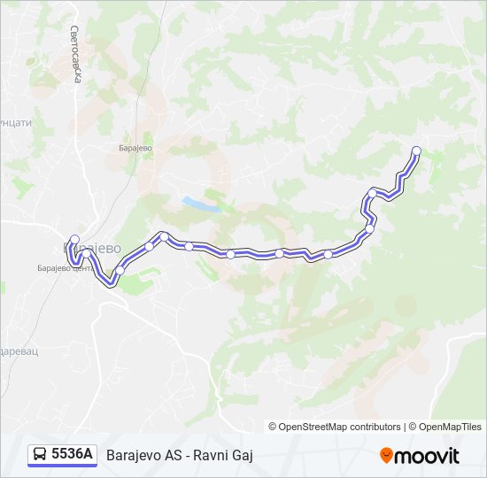 5536A bus Line Map