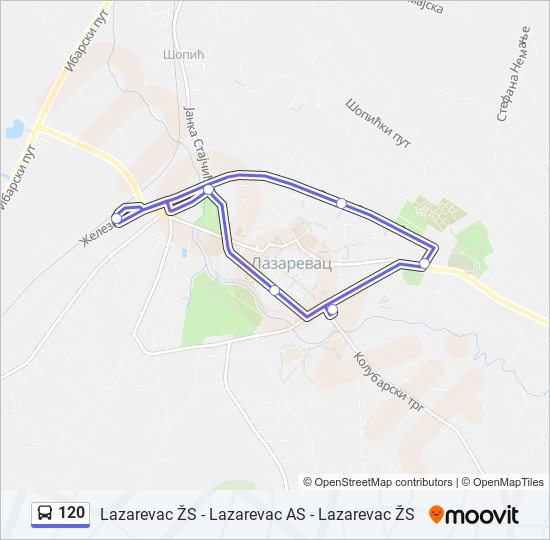 120 bus Line Map