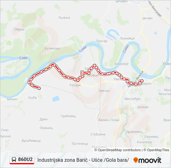 860U2  Line Map