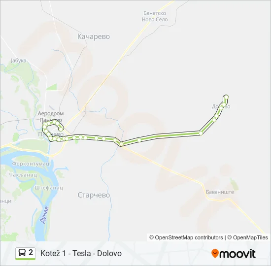 2 Bus Line Map