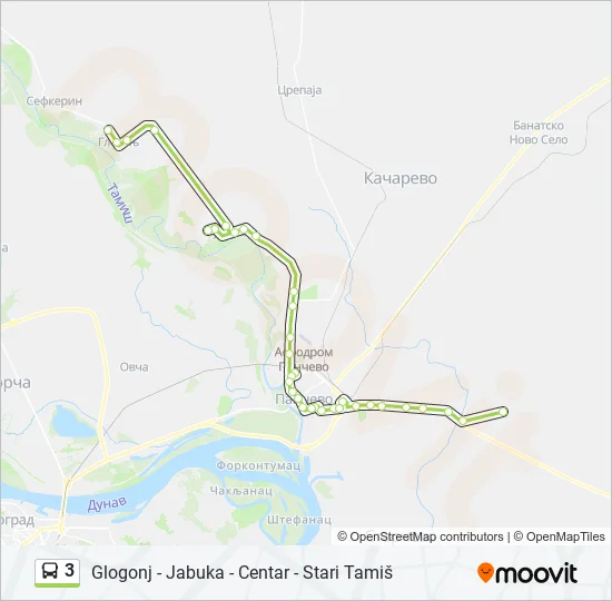 3 Bus Line Map