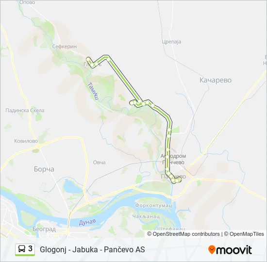 3 Bus Line Map