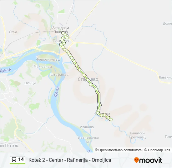 14 Bus Line Map