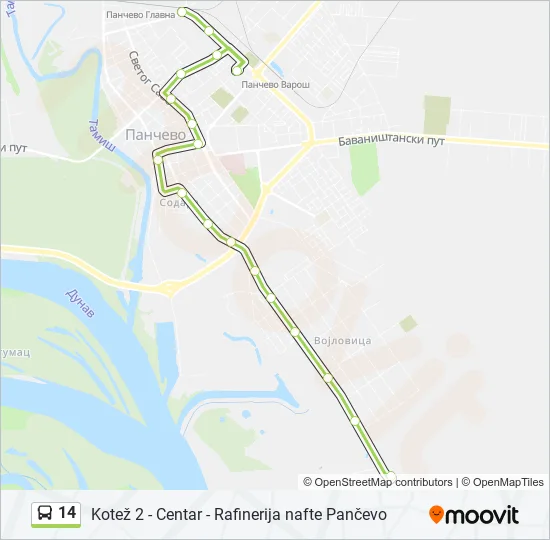 14 Bus Line Map