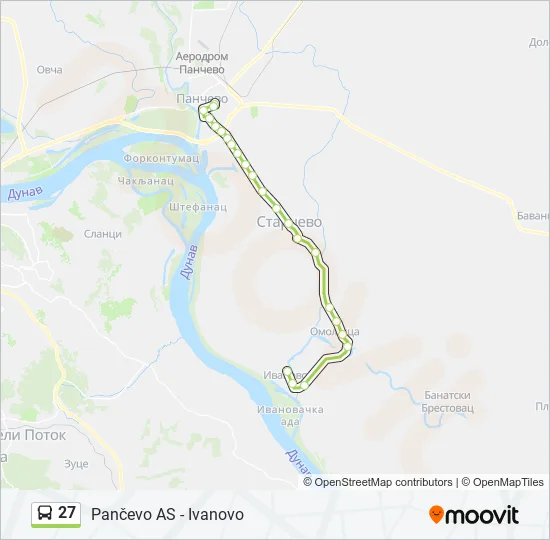 27 Bus Line Map