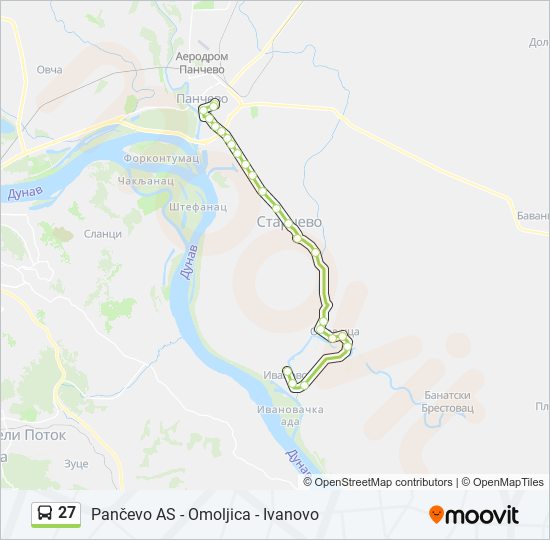 27 autobus mapa linije