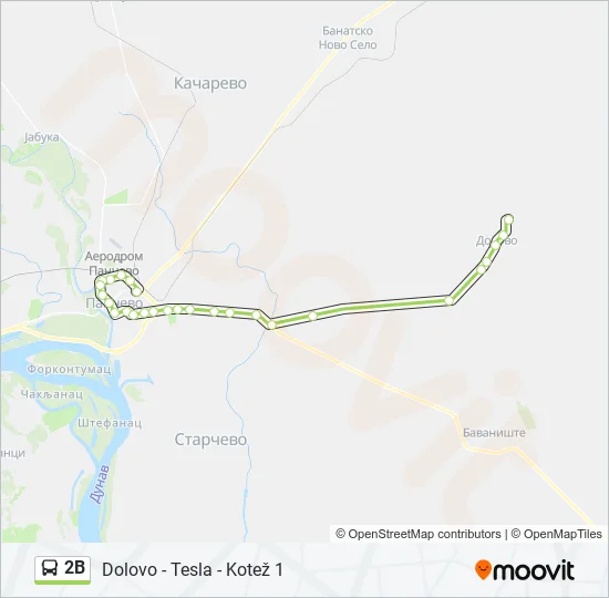 2B Bus Line Map