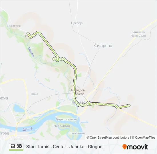 3B Bus Line Map