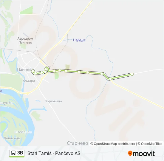 3B Bus Line Map