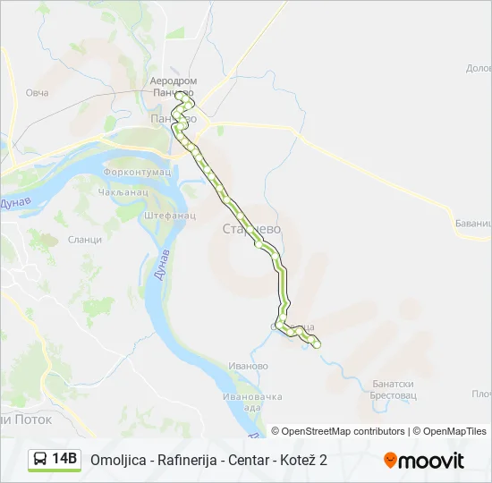 14B Bus Line Map