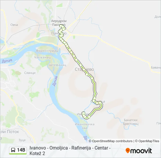 14B Bus Line Map