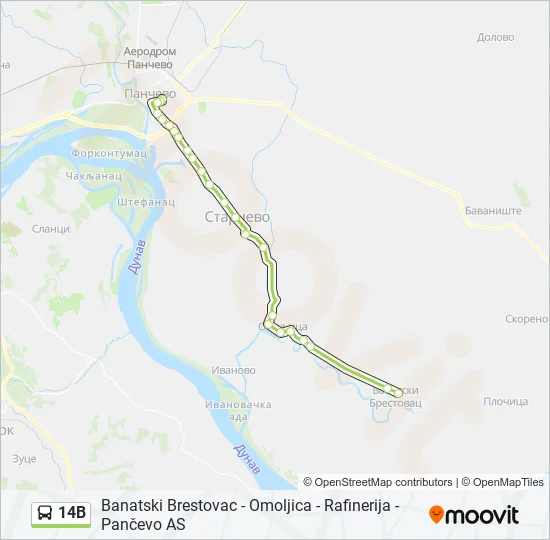 14B Bus Line Map