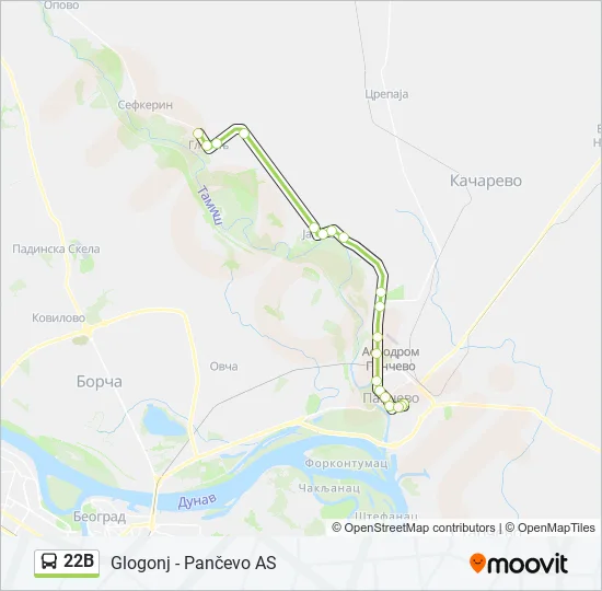 22B Bus Line Map