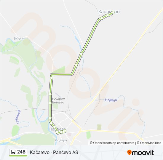 24B autobus mapa linije