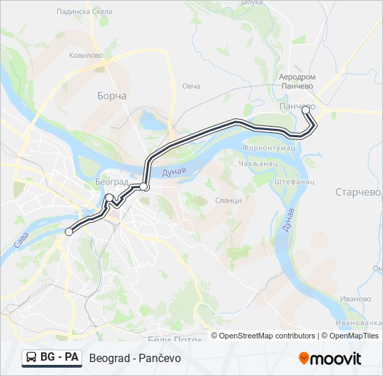 BG - PA bus Line Map