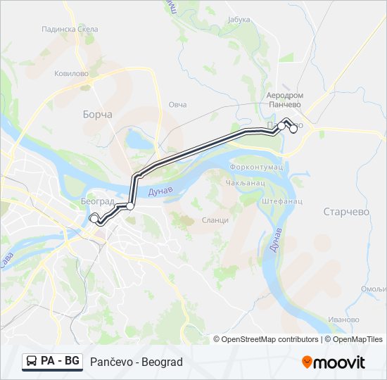 PA - BG bus Line Map