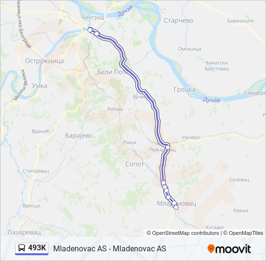 493K bus Line Map