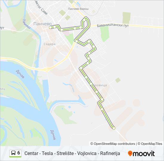 6 autobus mapa linije