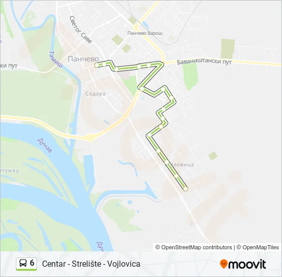 6 Bus Line Map