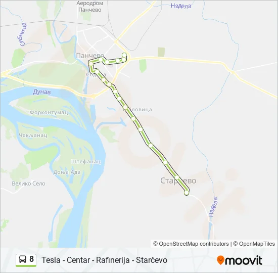 8 Bus Line Map