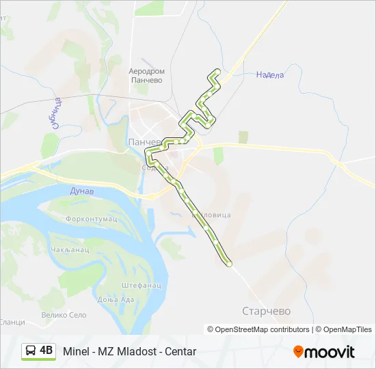 4B Bus Line Map