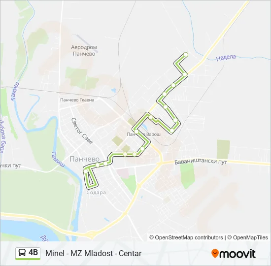 4B Bus Line Map