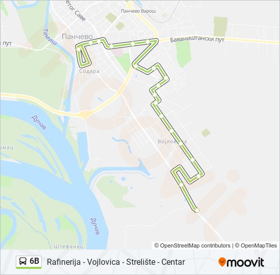 6B bus Line Map