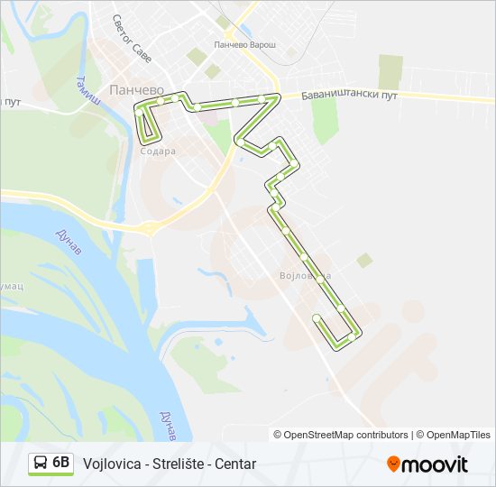 6B bus Line Map