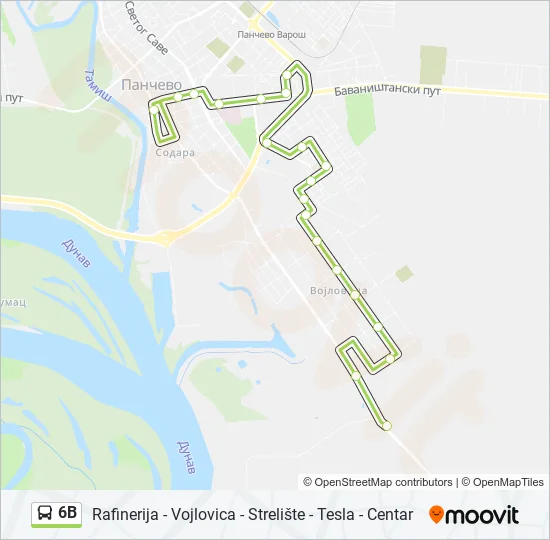 6B Bus Line Map