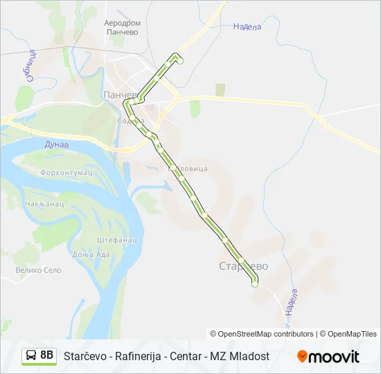 8B Bus Line Map