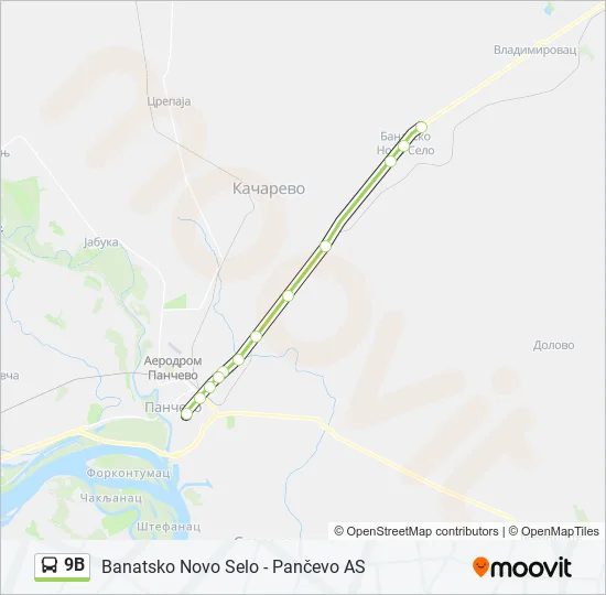 9B Bus Line Map