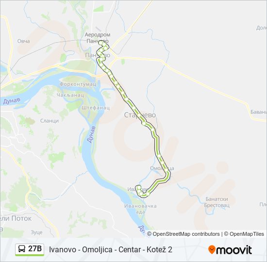 27B bus Line Map