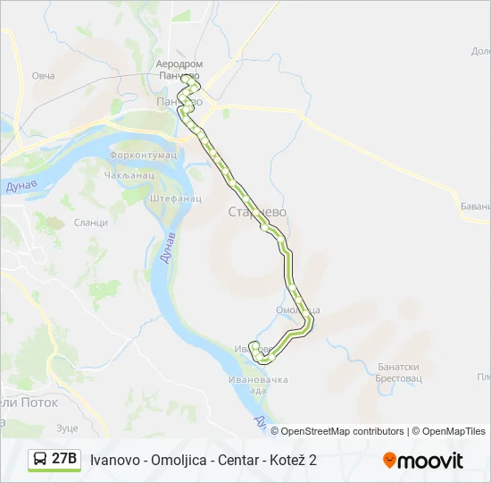27B Bus Line Map