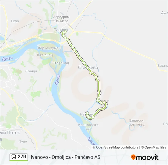27B Bus Line Map
