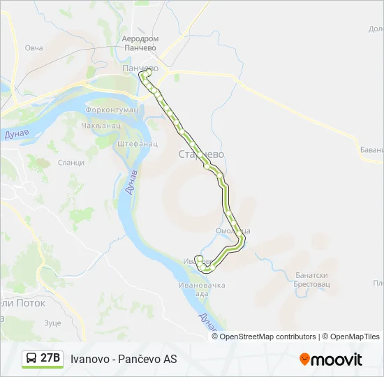 27B Bus Line Map