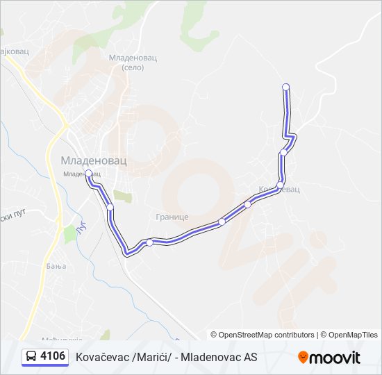 4106 autobus mapa linije