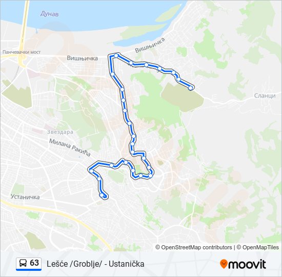 63 autobus mapa linije